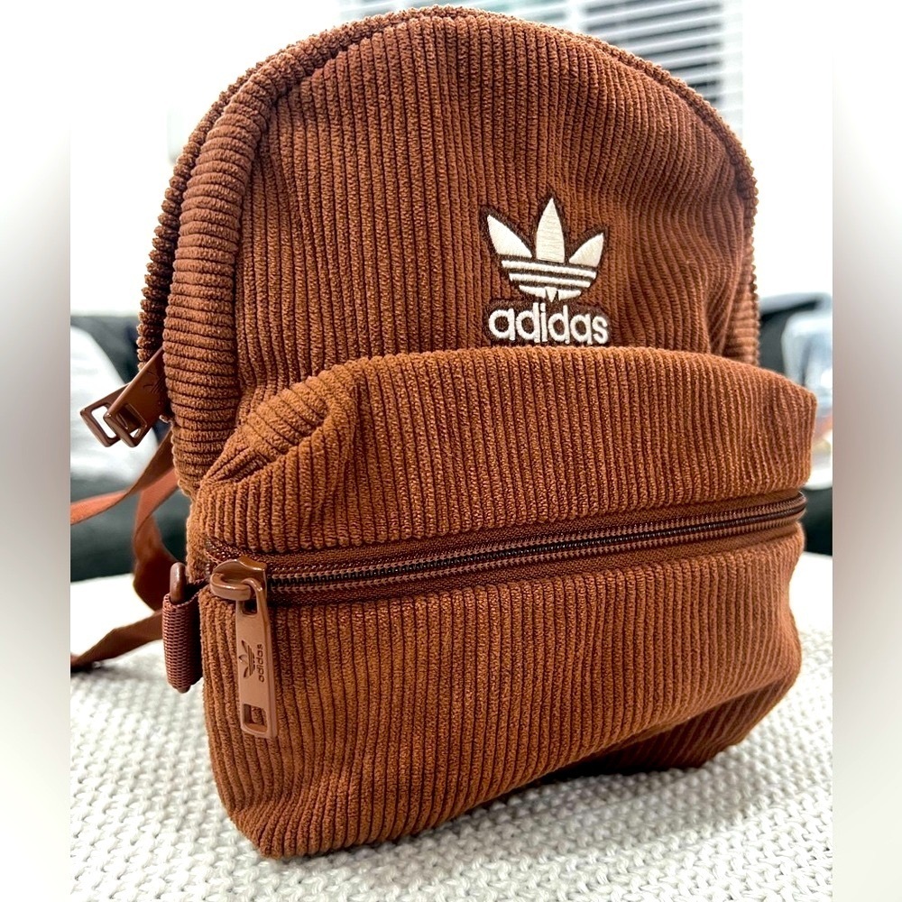 Adidas Brown Ribbed Mini Bag